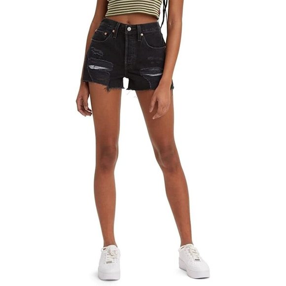 Levi's Pants - Levi's Women's 501 Original High Rise Distressed Shorts Size 28